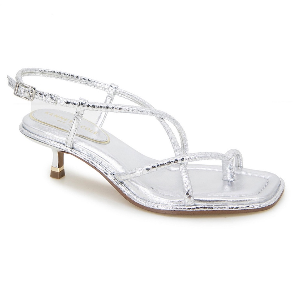 Kenneth Cole New York Women's Ginger Strappy Kitten Heel Sandals, 7, NWT
